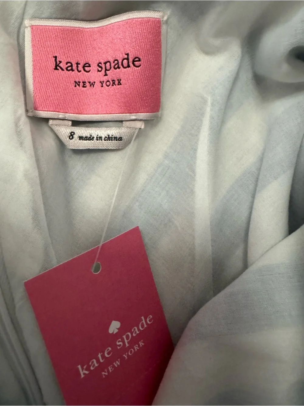 kate spade Light Blue & White Striped Midi Dress